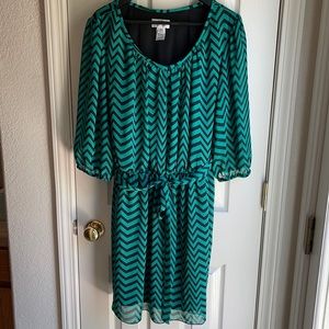 NWOT SWEET STORM WOMAN GREEN & BLACK DRESS SZ 18W